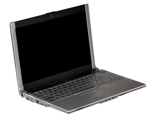 Laptop isolado cinza — Fotografia de Stock