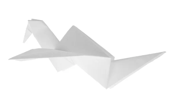 Elszigetelt fehér papír daru — Stock Fotó