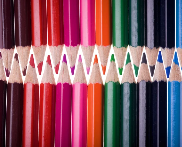 Twenty four color pencils — Stock Photo, Image