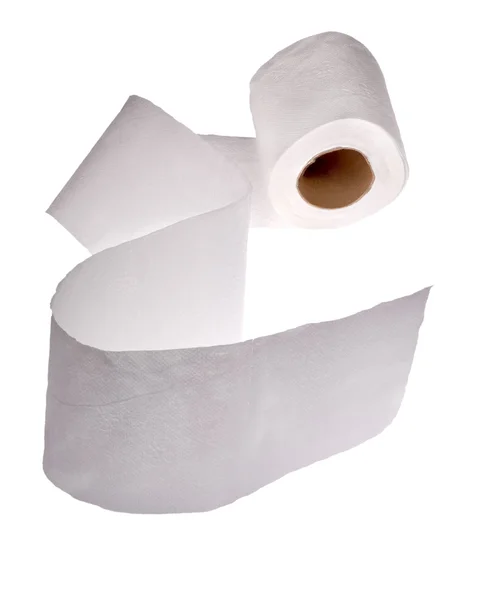Papier toilette blanc isolé — Photo