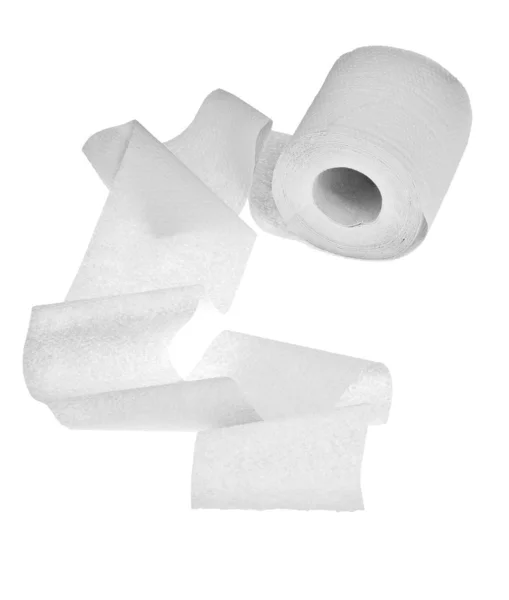 Papel higiénico leve isolado sobre branco — Fotografia de Stock