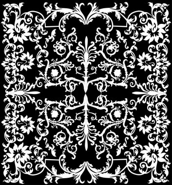 kıvrılmış simetrik siyah ve beyaz arka plan