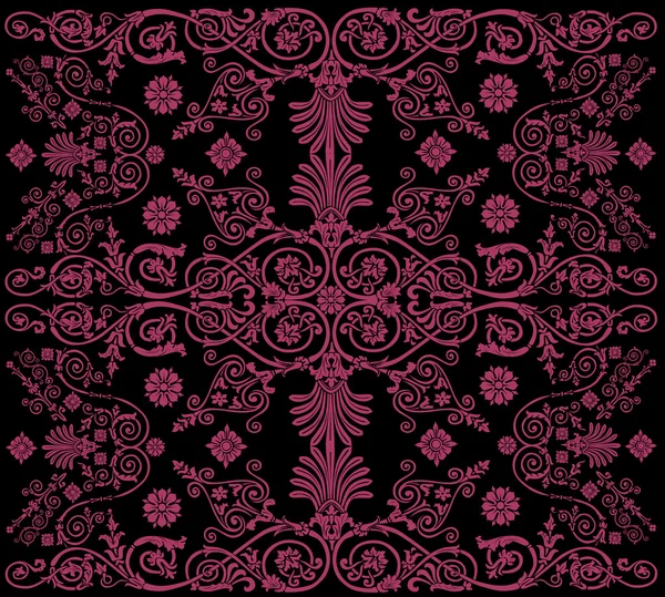 Schwarzes und rosa Hintergrundmuster — Stockvektor