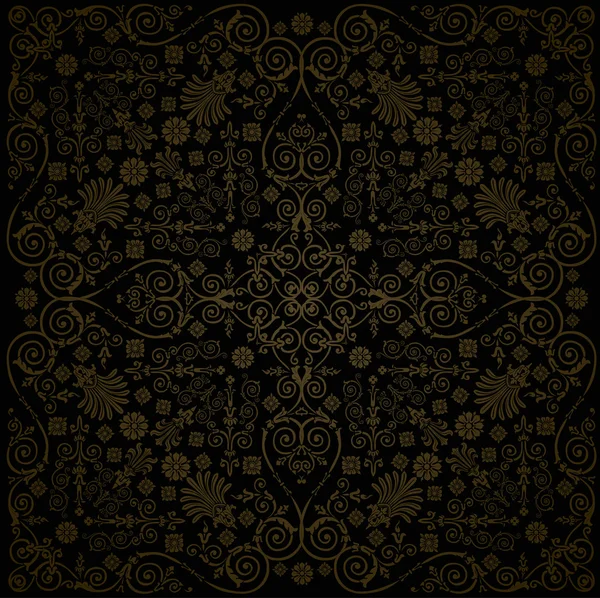 Square brown on black design — Stock Vector