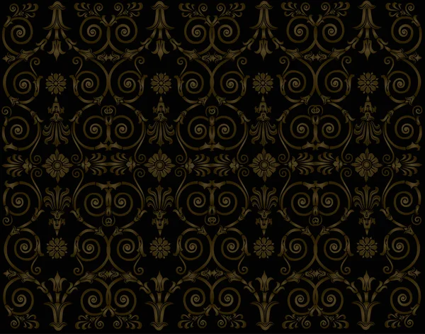 Дизайн с коричневыми кудряшками на черном — стоковый вектор
