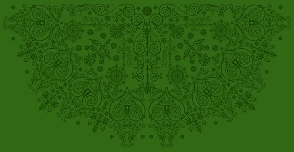 Green half circle decoration — Stock Vector