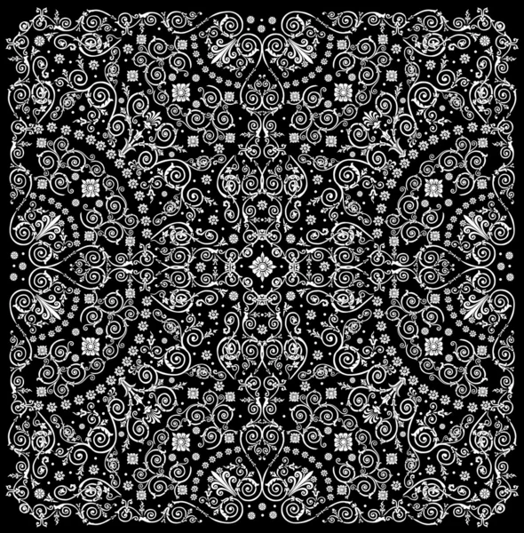 Квадратний білий і чорний розроблений фон — стоковий вектор
