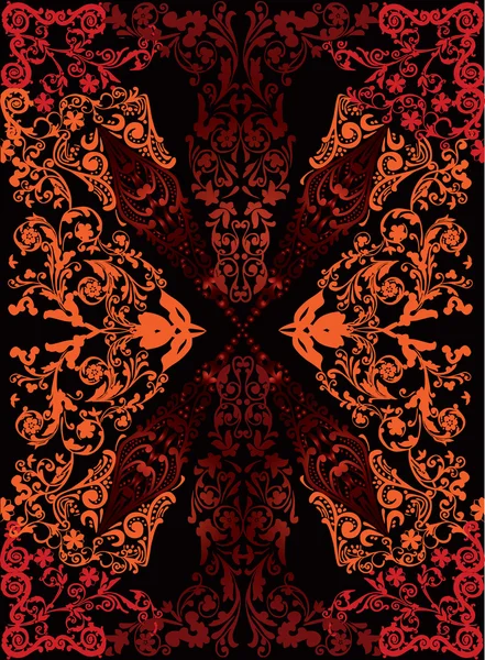 Zwarte en rode abstract ontwerp illustratie — Stockvector