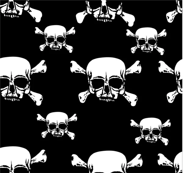 stock vector white skull and bones background