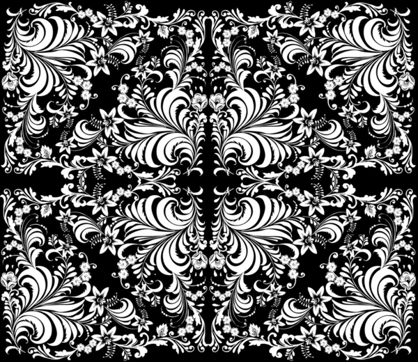 Weißer symmetrisch dekorierter Hintergrund — Stockvektor