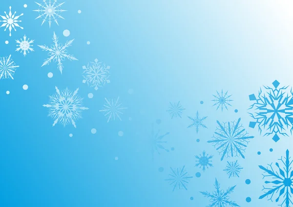Azul copo de nieve de diseño de fondo — Vector de stock