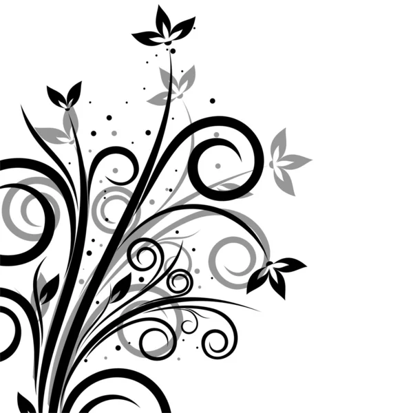 Abstraktní pozadí s květinovými prvky — Stockový vektor
