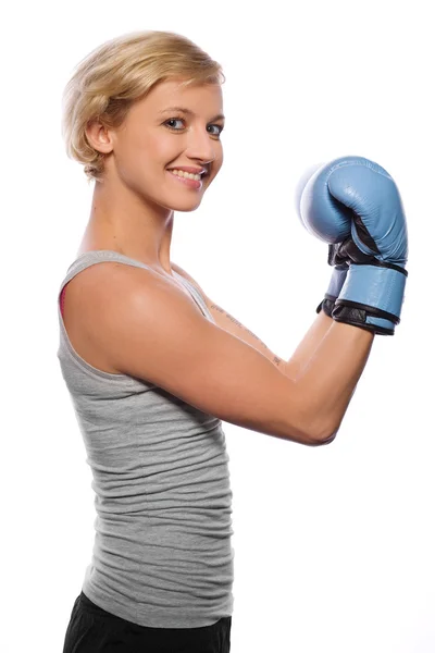 Boxeo mujer — Foto de Stock
