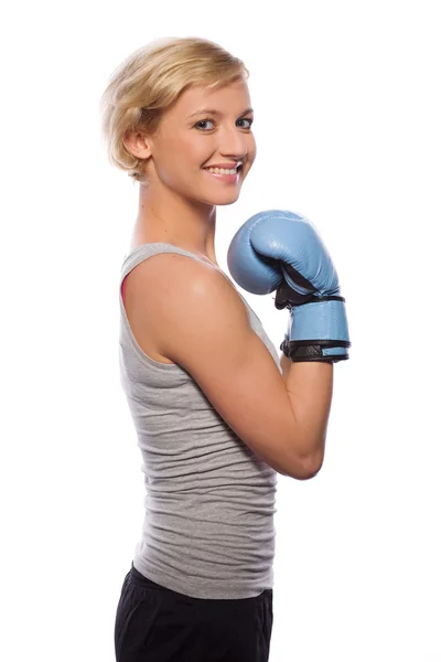 Boxning kvinna — Stockfoto
