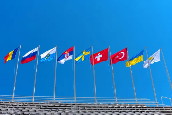 Sok zászlók — Stock Fotó