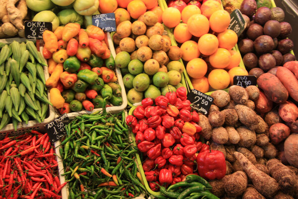 Vegetables on a spanish market