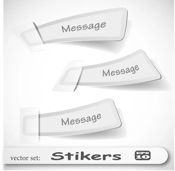 Ilustrasi vektor stiker putih - Stok Vektor
