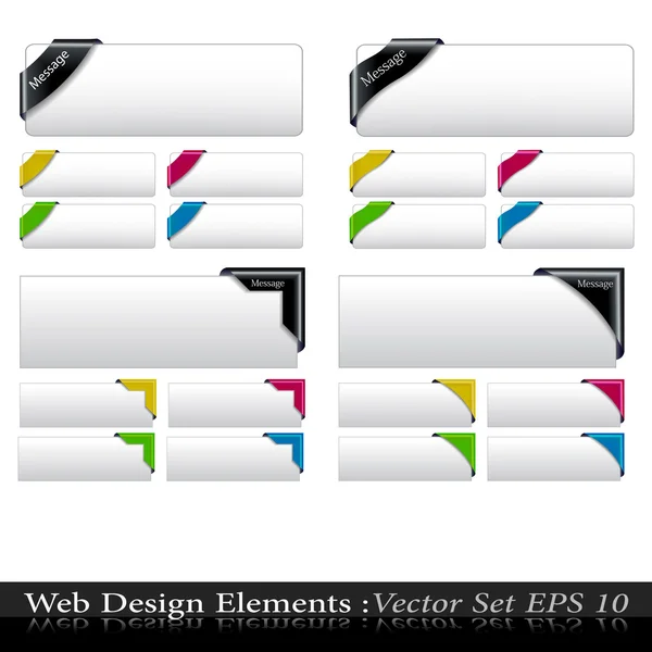 Le ruban d'angle coloré vectoriel — Image vectorielle