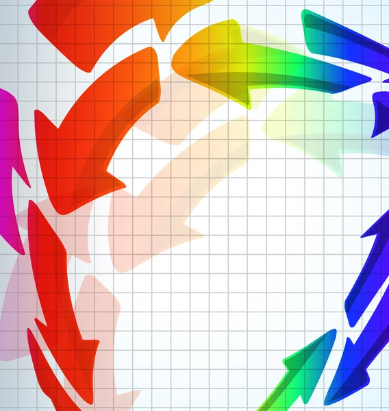 Le fond de la flèche de couleur abstraite — Image vectorielle