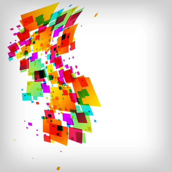 Le fond abstrait carré coloré — Image vectorielle