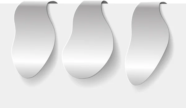 Le vecteur abstrait signets blancs ensemble — Image vectorielle