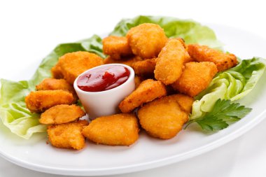 Fried chicken nuggets clipart