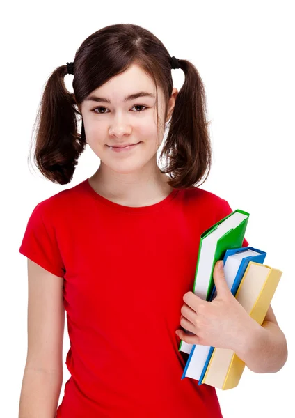 Student holding books — Stock Photo, Image