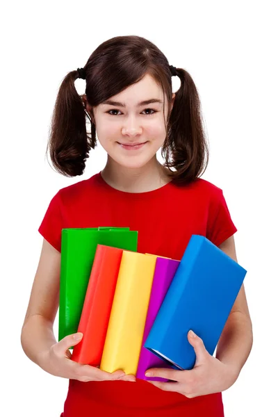 Öğrenci holding kitaplar — Stok fotoğraf