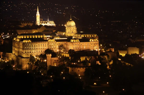 Weergave van buda kasteel, Boedapest, Hongarije vanaf citadel — Stockfoto