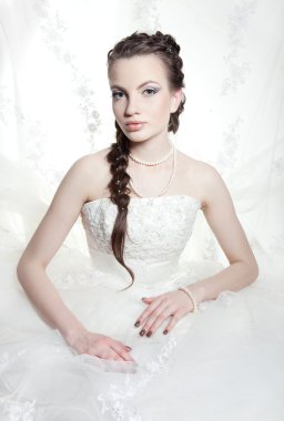 Very beautiful bride clipart