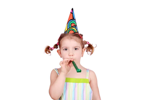Schönheit kleines Mädchen Geburtstag — Stockfoto