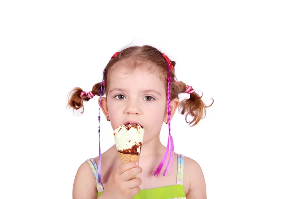 Criança com sorvete — Fotografia de Stock