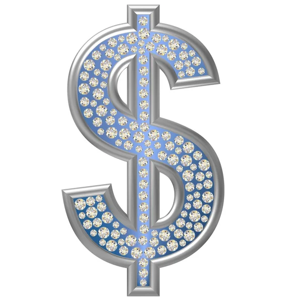 Diamant symbol dollar — Stockfoto