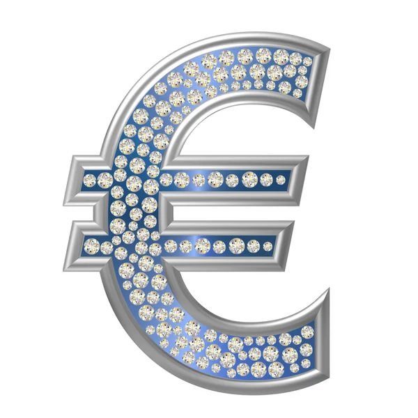 Алмазный символ Евро — стоковое фото