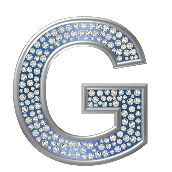 다이아몬드 문자 g — 스톡 사진