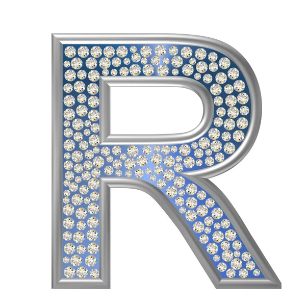 다이아몬드 문자 r — 스톡 사진