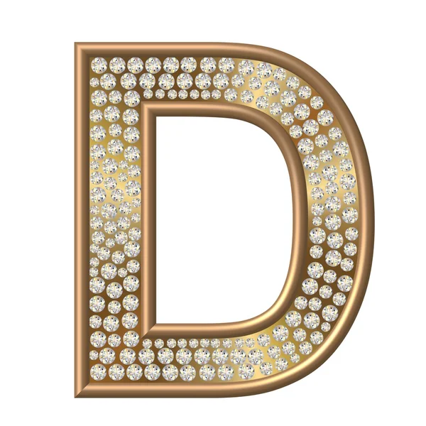 Caráter Diamante D — Fotografia de Stock