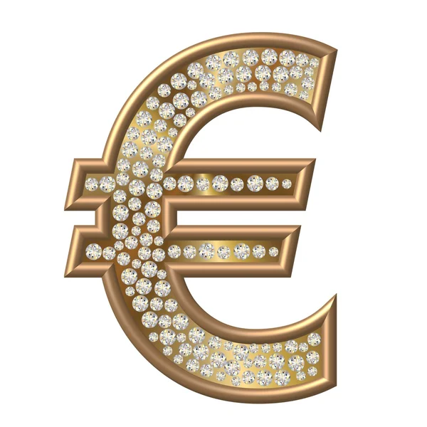 Διαμάντι σύμβολο ευρώ — Φωτογραφία Αρχείου