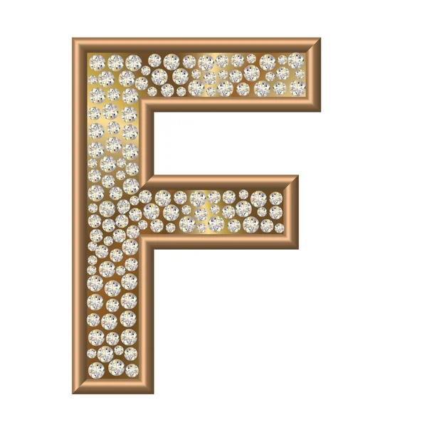 Diamant teken f — Stockfoto