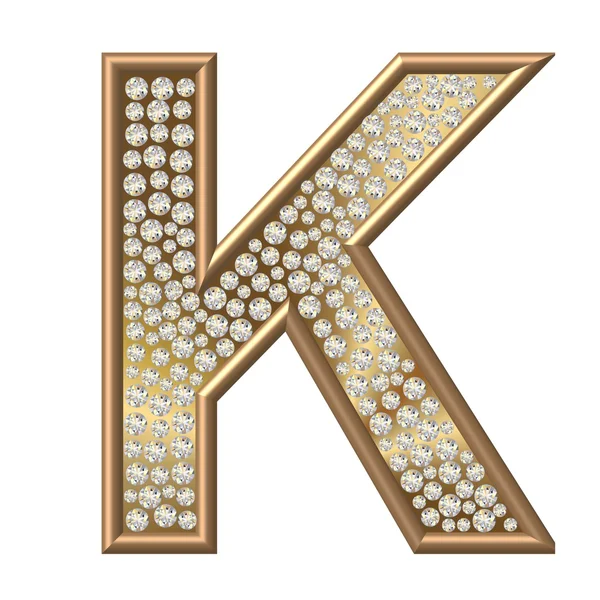 Алмазный символ K — стоковое фото