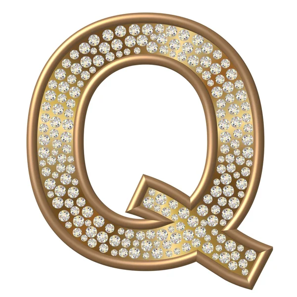 Diamond Character Q — Stock Photo, Image