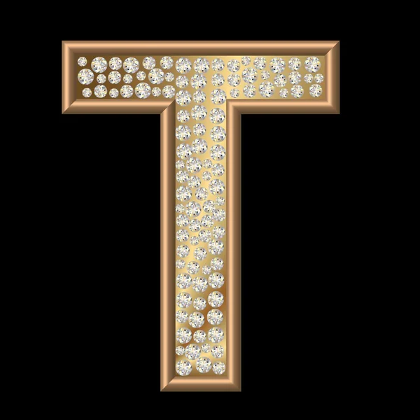 Алмазный символ T — стоковое фото