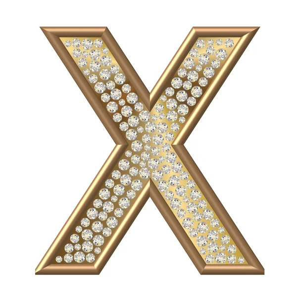 다이아몬드 문자 x — 스톡 사진