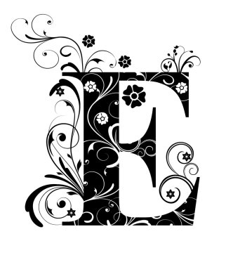 Letter Capital E clipart