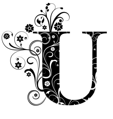 Letter Capital U clipart