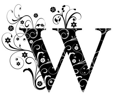 Letter Capital W clipart