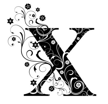 Letter Capital X clipart