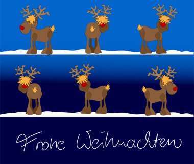 Xmas card Frohe Weihnachten clipart