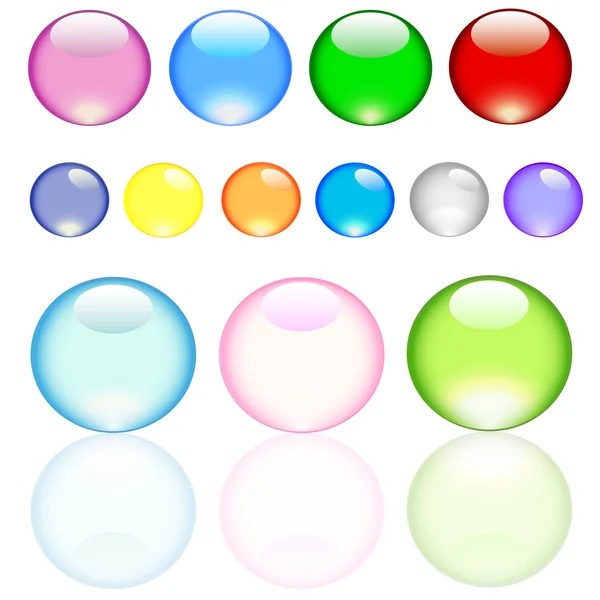 Набір кольорових кнопок — стоковий вектор