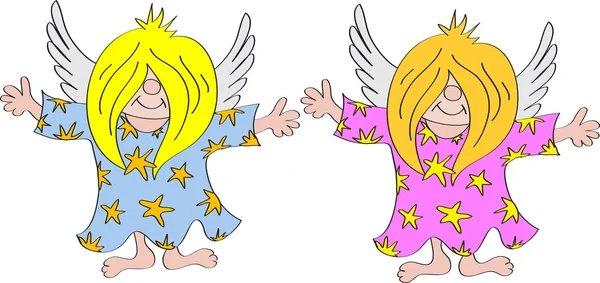 stock vector Angels Cartoon